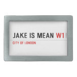 Jake is mean  Belt Buckles