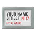 Your Name Street  Belt Buckles