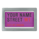 Your Name Street  Belt Buckles