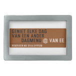 Geniet elke dag van een ander         dagmenu  Belt Buckles