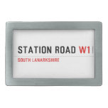 station road  Belt Buckles