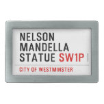 nelson mandella statue  Belt Buckles