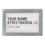 Your Name StreetBariga  Belt Buckles