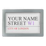 Your Name Street  Belt Buckles
