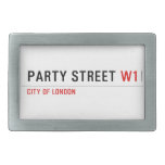 Party street  Belt Buckles