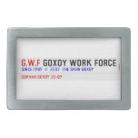 G.W.F  Belt Buckles