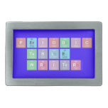 Periodic
 Table
 Writer  Belt Buckles