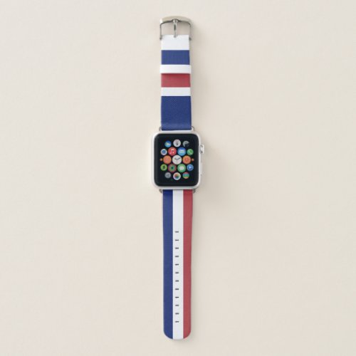 Belt for Apple Watch colors French flag. Apple Watch Band