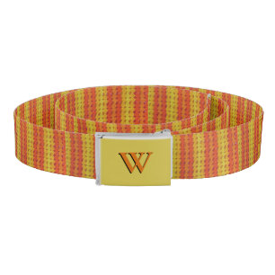 Belt - Orange and Yellow Afghan Pattern