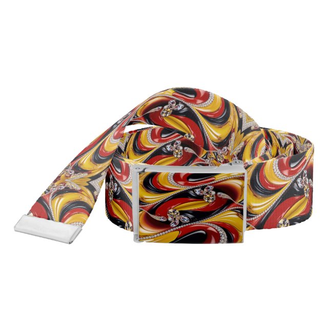 Belt with Belgian Colors Design (Snake)