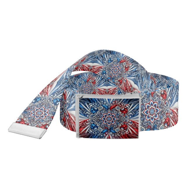 Belt with French Colors Design (Snake)