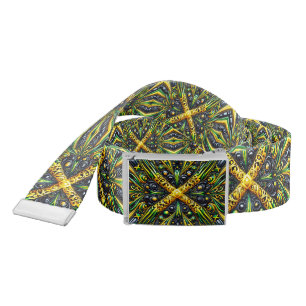 Belt with Jamaican Colors Design
