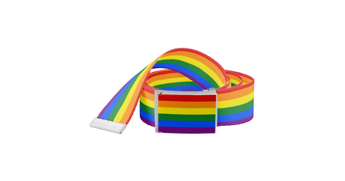 Belt with Pride flag of LGBT | Zazzle