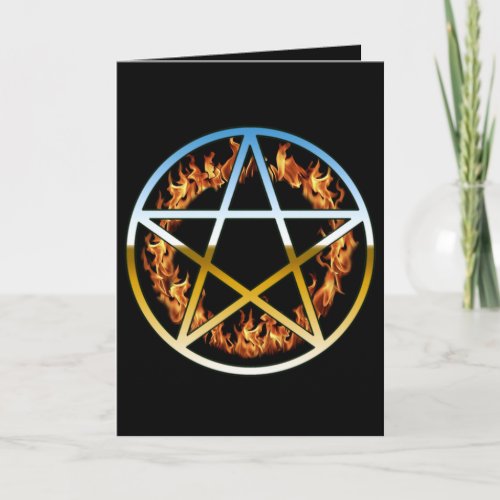 Beltain Ring of Fire Folded Greeting Card