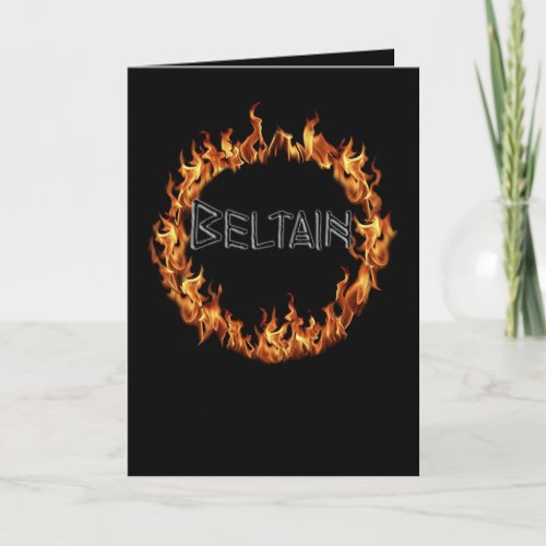 Beltain Ring of Fire Folded Greeting Card