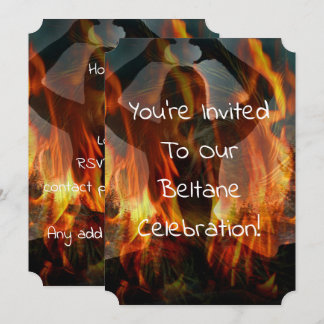 Beltane bonfire invitation