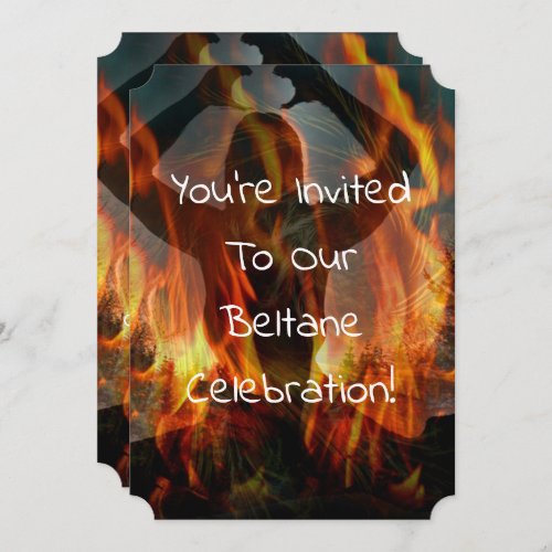 Beltane bonfire invitation