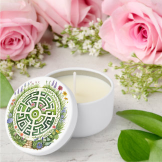 Beltane Celtic Garden Labyrinth Summer Sabbat Mini Candle Favors