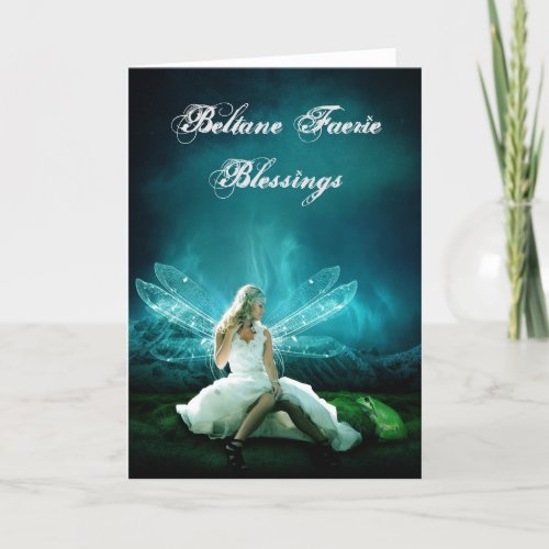 Beltane Faerie Blessings Pagan Greeting Card