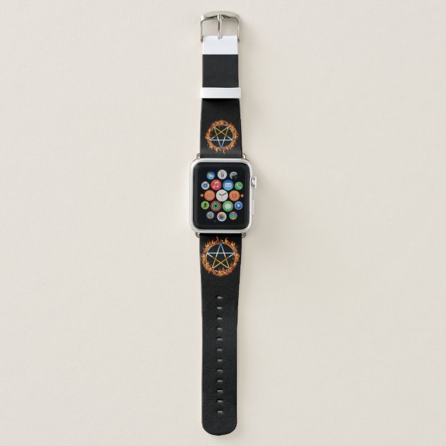Beltane Fire Pentacle Apple Watch Band (Front)