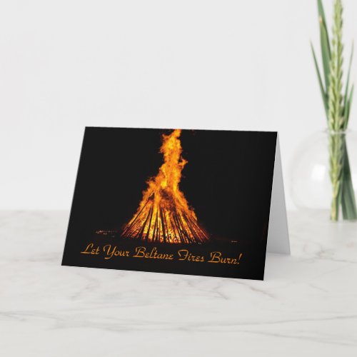 Beltane Fires Pagan Wiccan Holiday Greeting Card