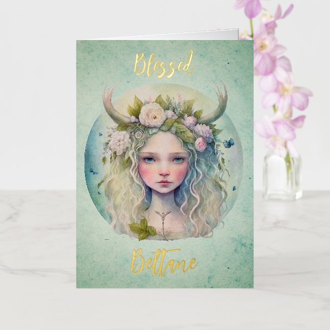 Beltane Foil Card (Orchid)