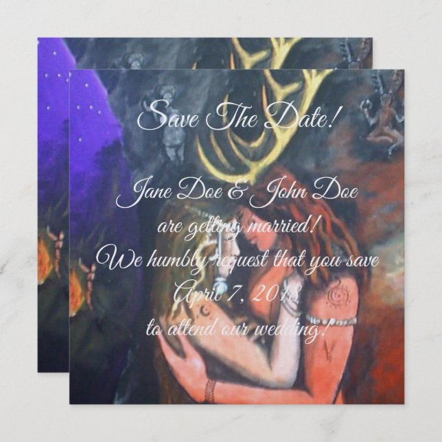 Beltane handfasting invitation (Front/Back)