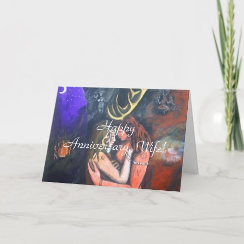 Beltane horned God and Goddess Card