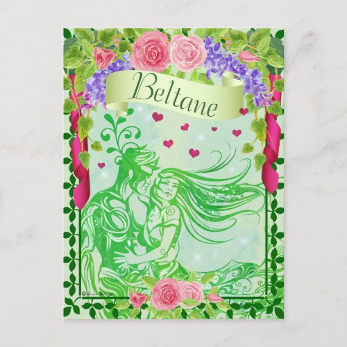Beltane Pagan Fantasy Art Postcard
