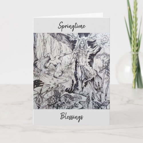 Beltane springtime blessings card