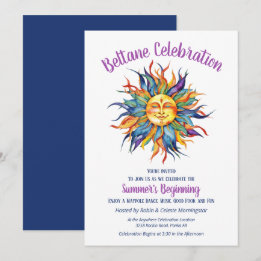 Beltane Summer Sun Shine Sabbat Party Invitation
