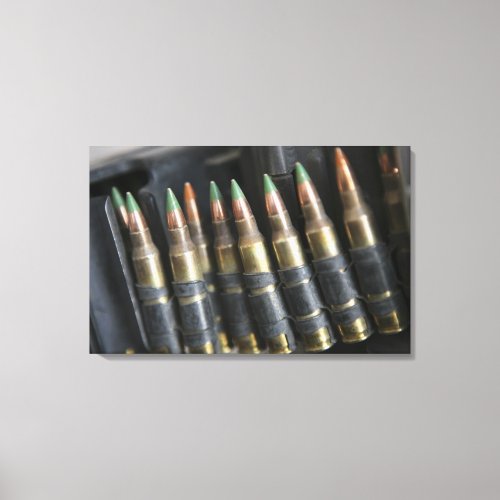 Belted bullets for an M_249 squad automatic wea Canvas Print