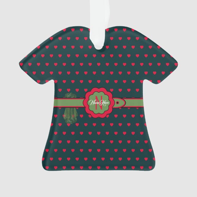 Belted Doll Dress Figurine Christmas TShirt Ornament (Front)