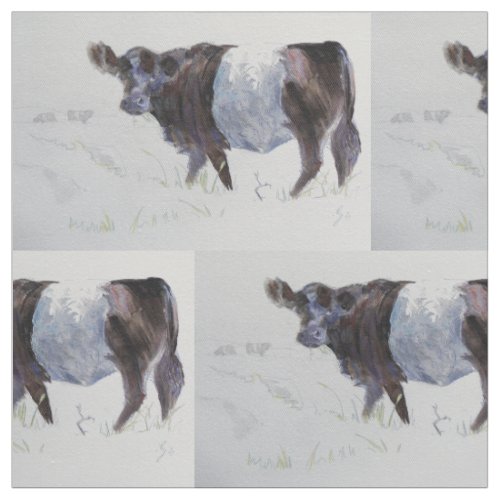 Belted Galloway Cow Fabric