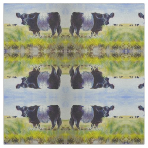 Belted Galloway Cow Fabric