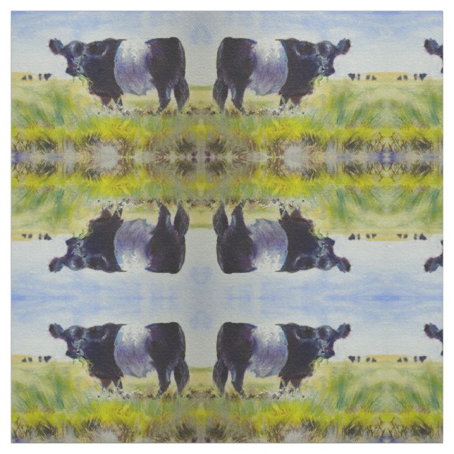 Belted Galloway Cow Fabric (Swatch)