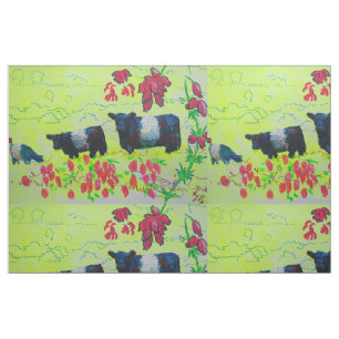 Belted Galloway Cow Fabric