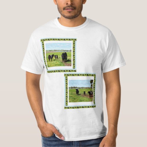 Belted Galloway Cow Family     T_Shirt