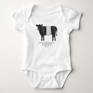 Belted Galloway cow in Scottish Gaelic Baby Bodysuit