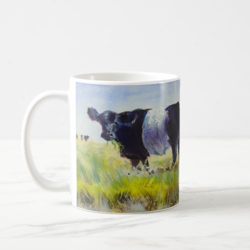 Belted Galloway Cow Painting Coffee Mug
