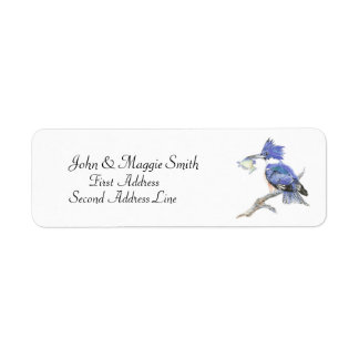 Belted Kingfisher - Bird, Nature Address Label