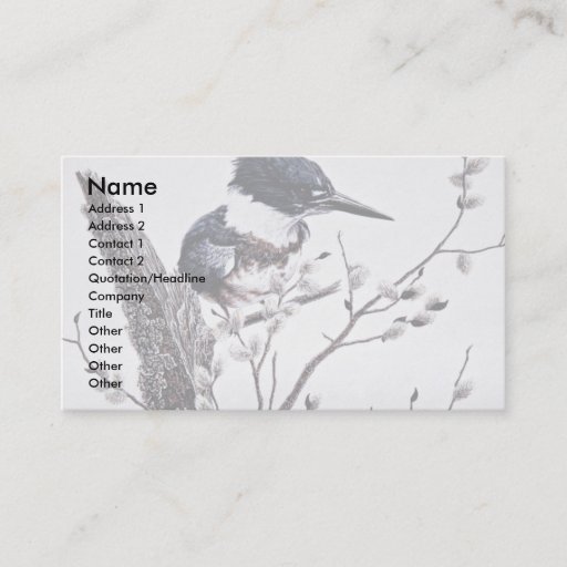 Customizable Belted kingfisher (female) business cards
