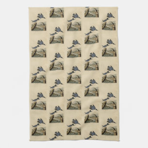 Belted Kingfisher from Audubon's Birds of America Kitchen Towel
