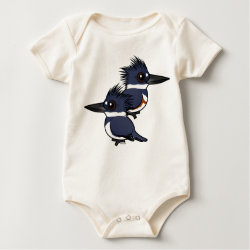 Belted Kingfisher Pair Infant Organic Creeper