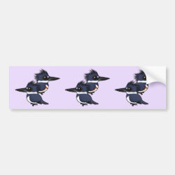 Belted Kingfisher Pair Bumper Sticker