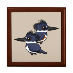 Belted Kingfisher Pair Large 7.125