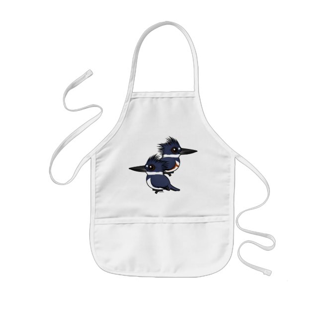 Belted Kingfisher pair Kids' Apron (Front)