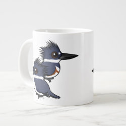 Belted Kingfisher Pair Jumbo Mug
