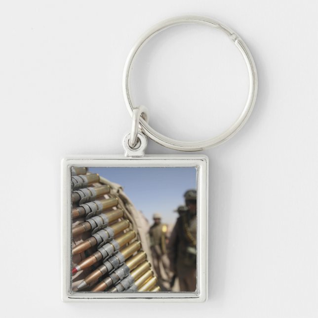 Belts of 50-caliber ammunition keychain (Front)