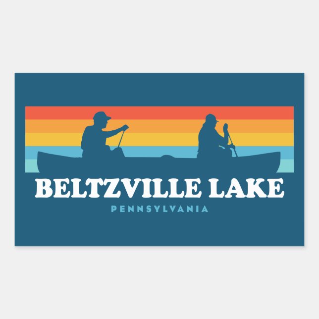 Beltzville Lake Pennsylvania Canoe Rectangular Sticker (Front)